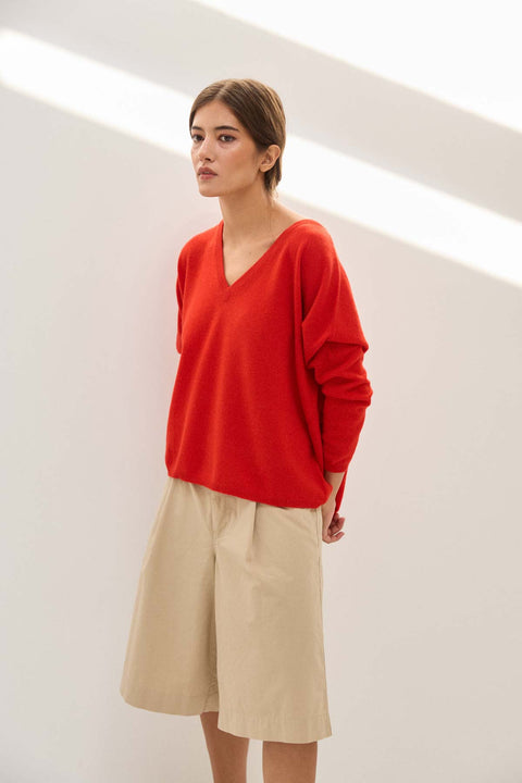Cashmere V-neck sweater