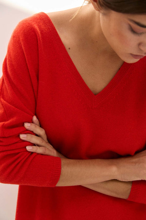 Cashmere V-neck sweater