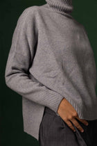 Turtleneck cashmere - Stone