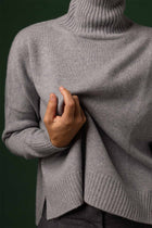 Turtleneck cashmere - Stone